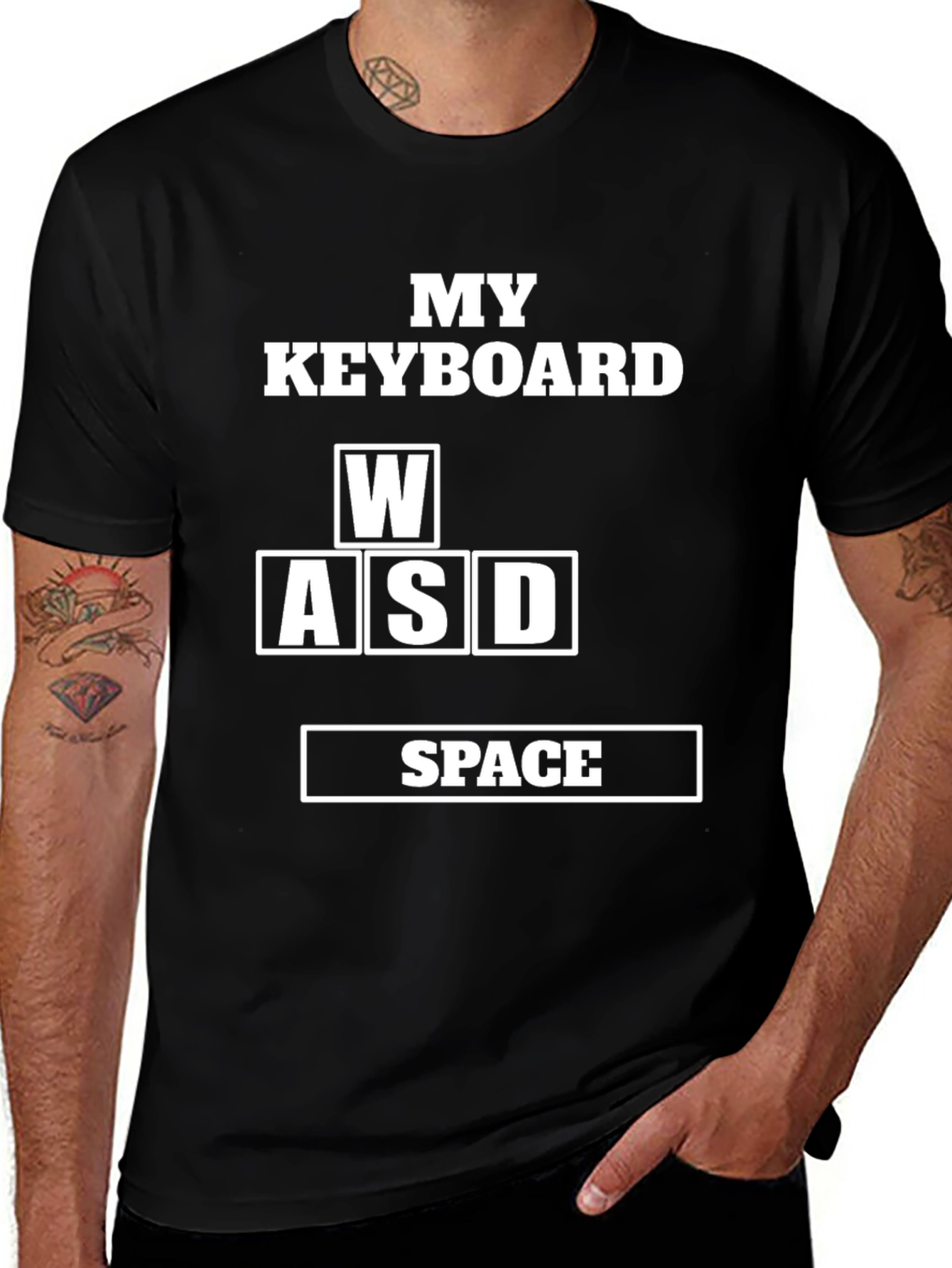 Gamer Keyboard WASD Space T-Shirt