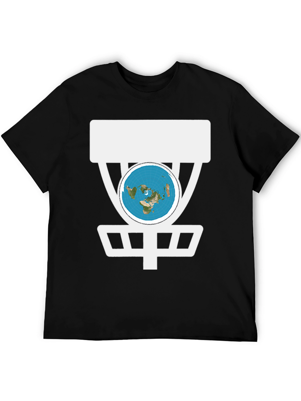Flat Earth Disc Golf T-Shirt Funny Conspiracy Tee