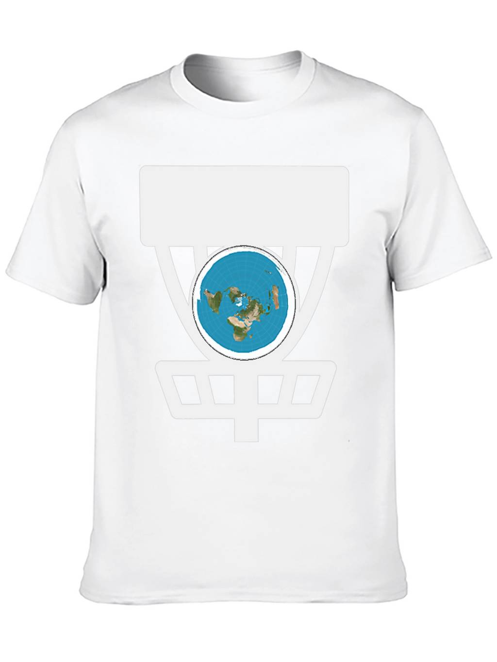 Flat Earth Disc Golf T-Shirt Funny Conspiracy Tee