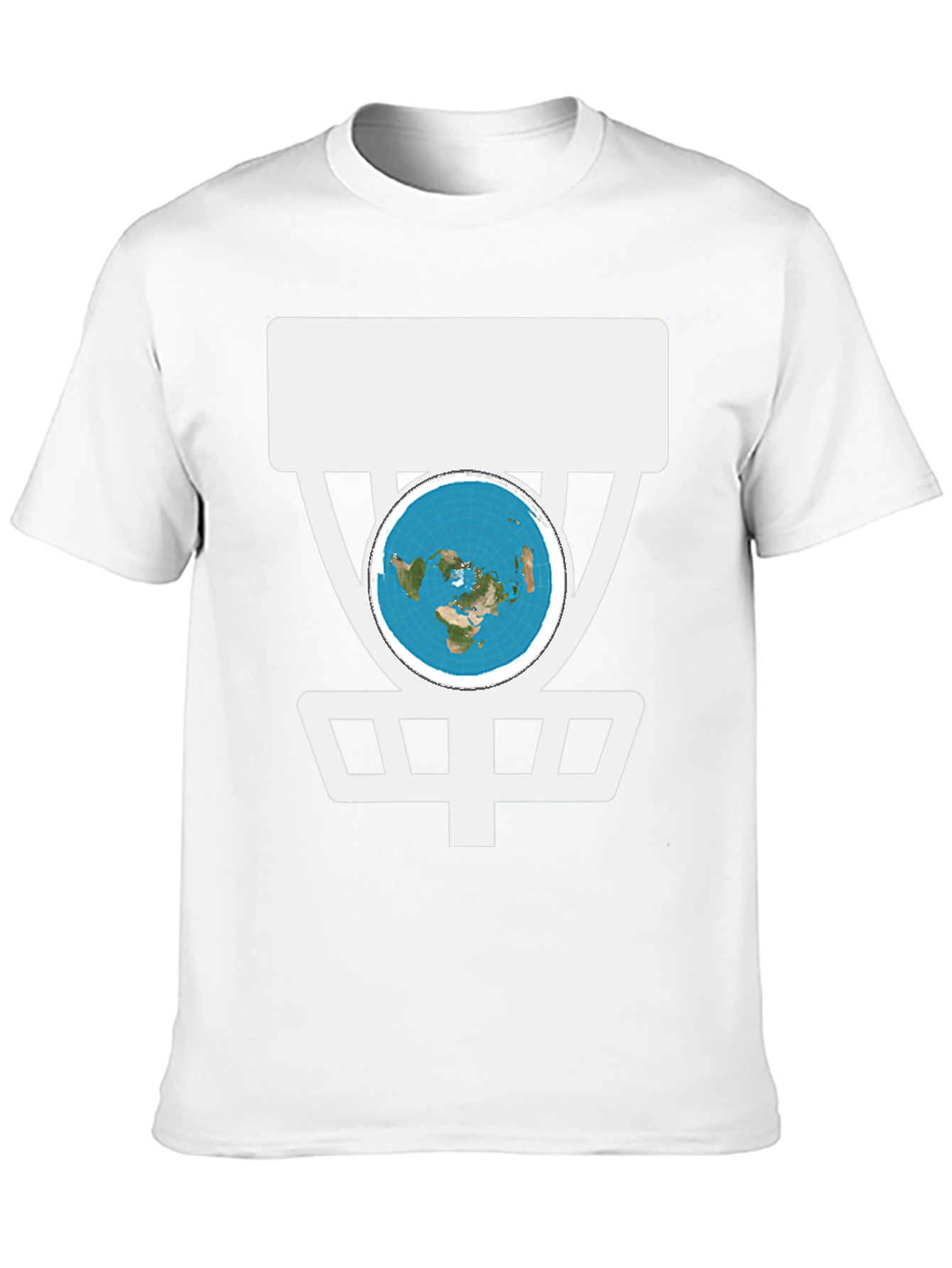 Flat Earth Disc Golf T-Shirt Funny Conspiracy Tee