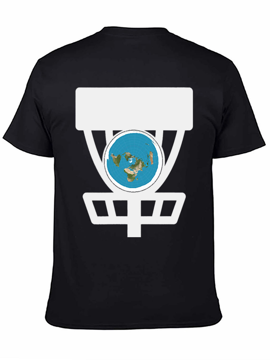 Flat Earth Disc Golf T-Shirt Funny Conspiracy Tee