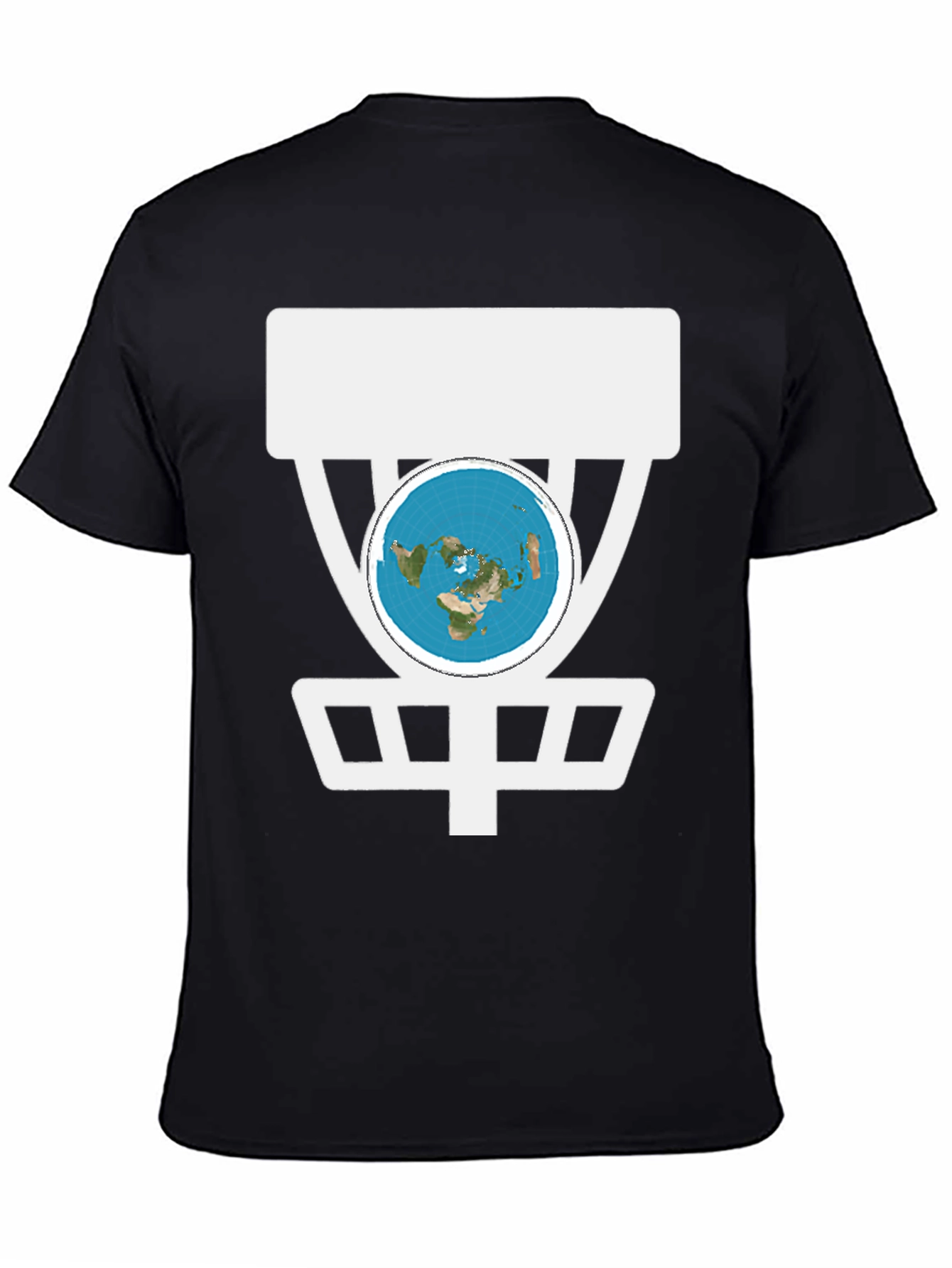 Flat Earth Disc Golf T-Shirt Funny Conspiracy Tee