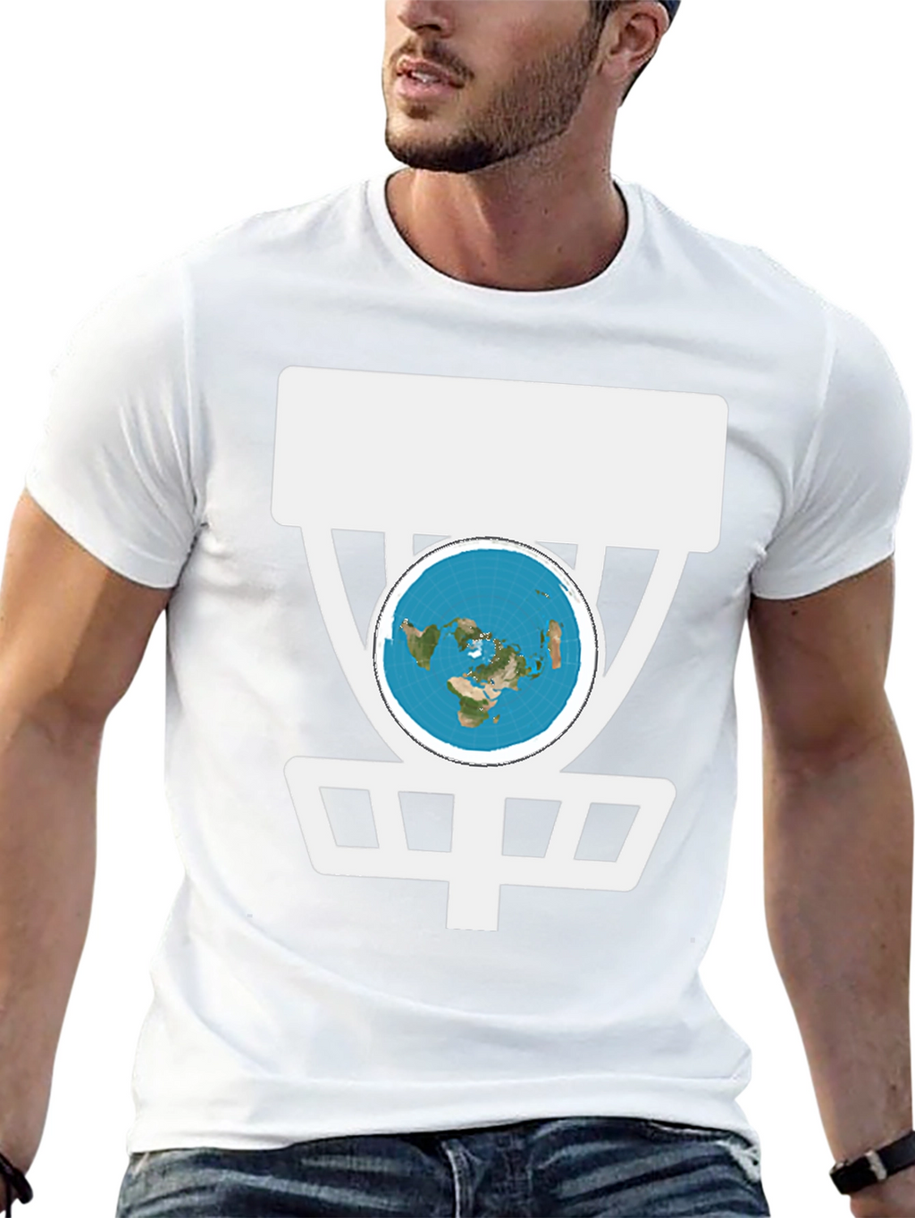 Flat Earth Disc Golf T-Shirt Funny Conspiracy Tee