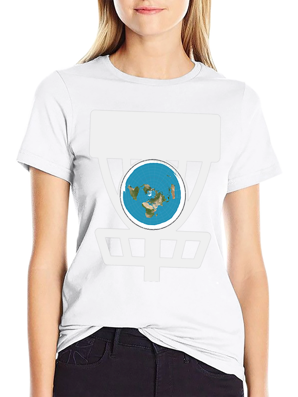 Flat Earth Disc Golf T-Shirt Funny Conspiracy Tee