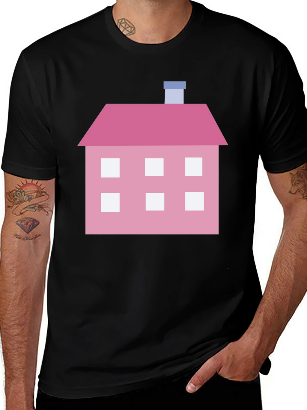 Pink House Graphic Tee - Cute & Casual Style
