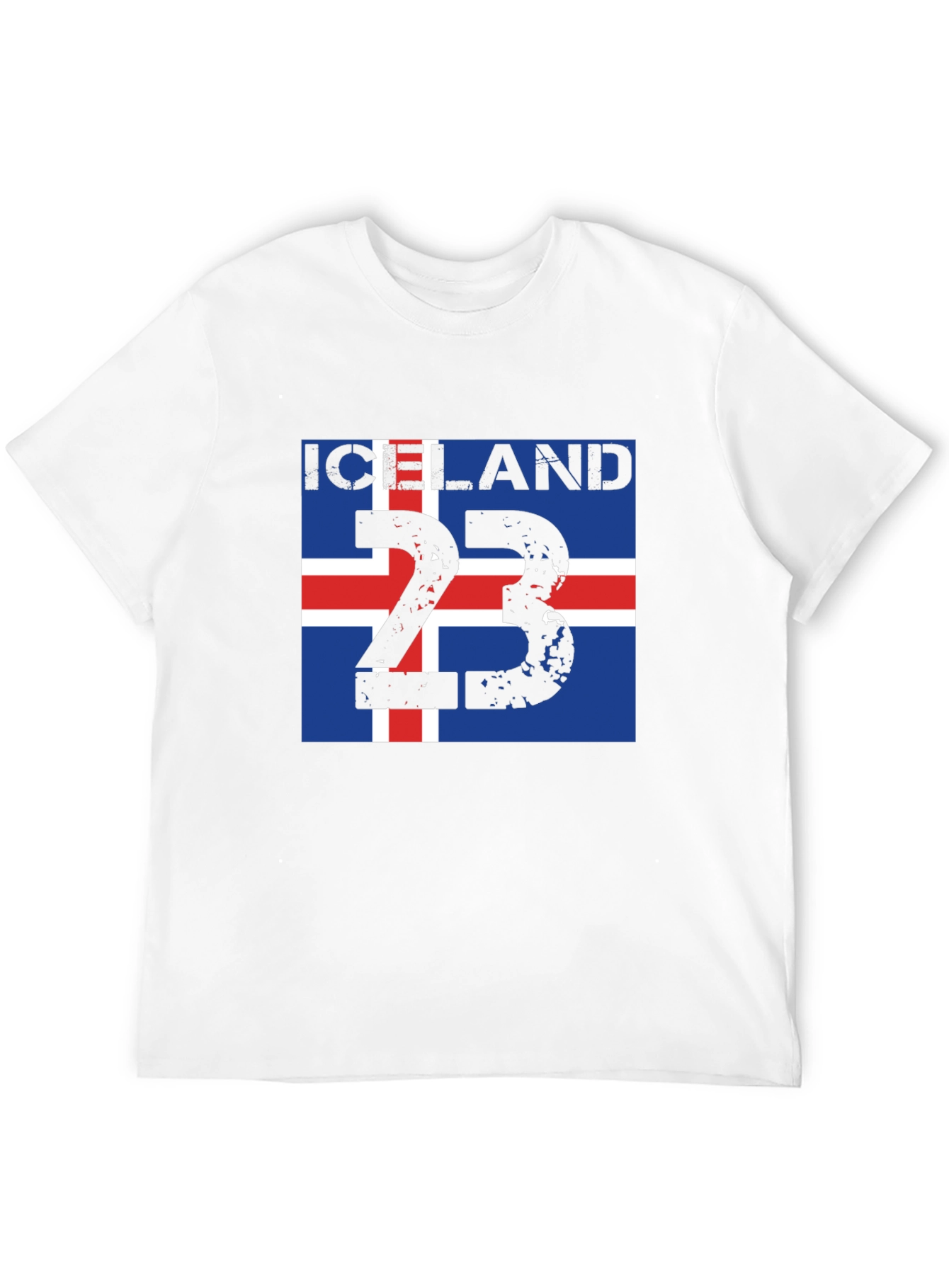 Iceland Flag 23 Black T-Shirt