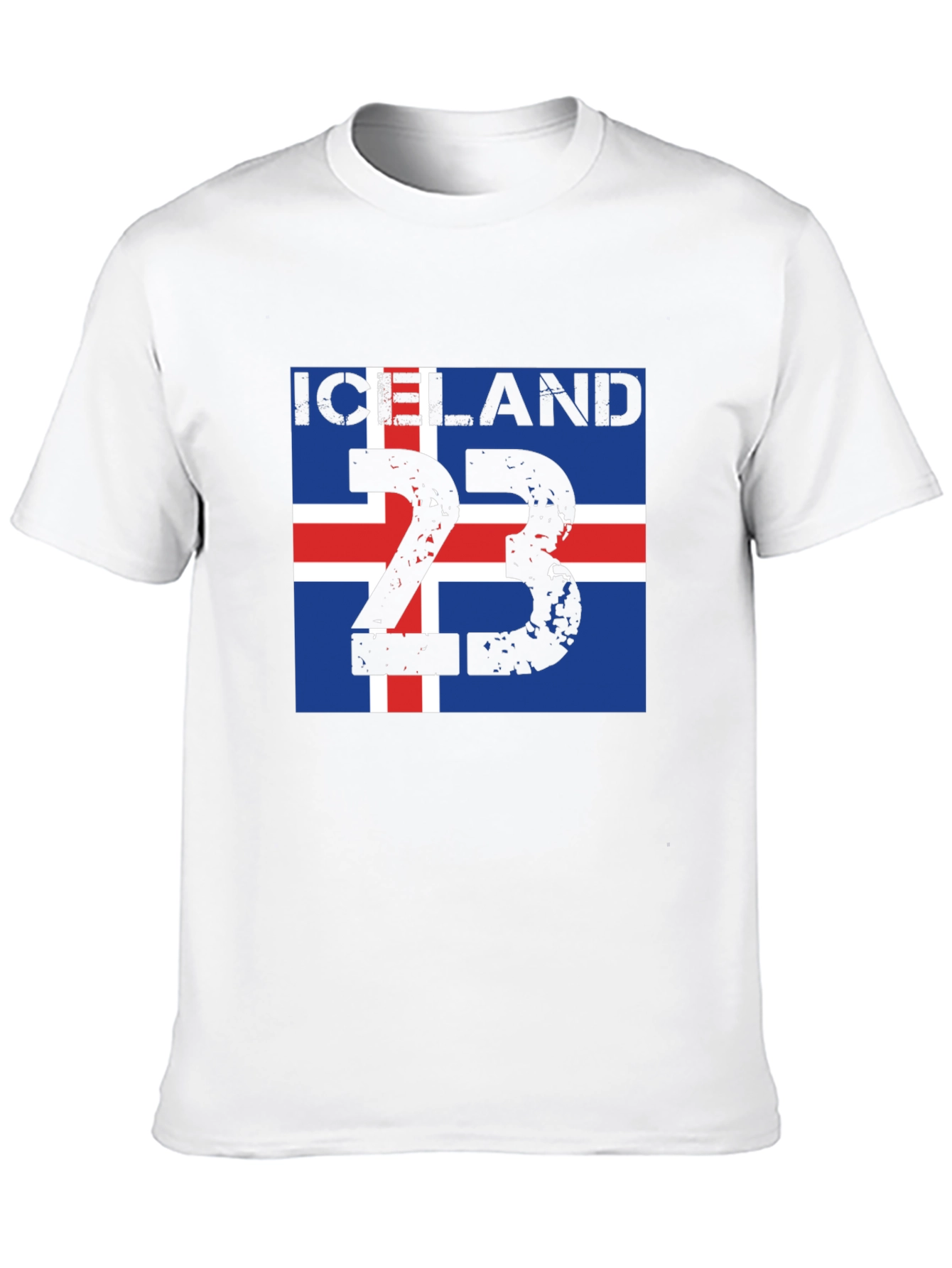Iceland Flag 23 Black T-Shirt