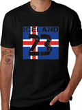 Iceland Flag 23 Black T-Shirt
