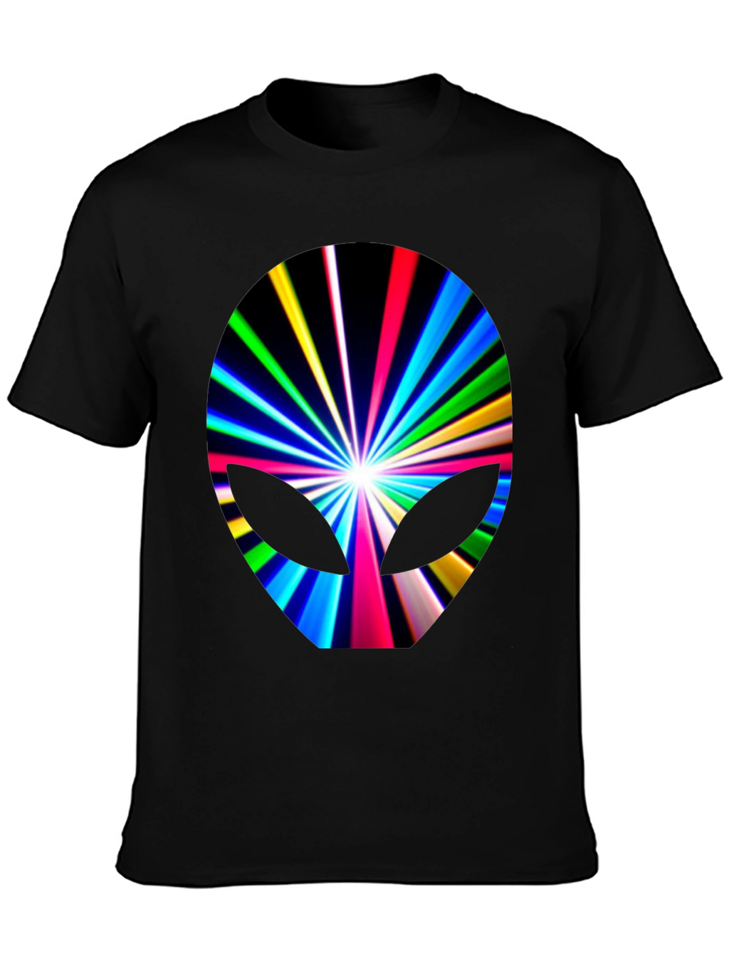 Alien Burst Graphic Tee - Black Cotton Blend