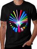 Alien Burst Graphic Tee - Black Cotton Blend