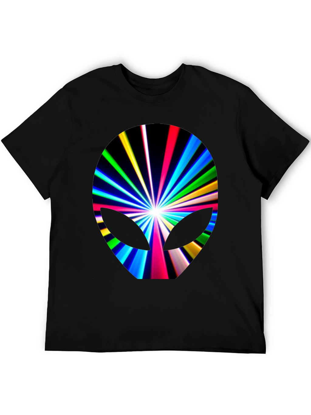Alien Burst Graphic Tee - Black Cotton Blend