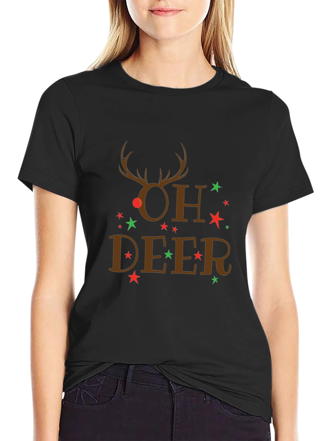 Funny Christmas Graphic T-Shirt - Oh Deer