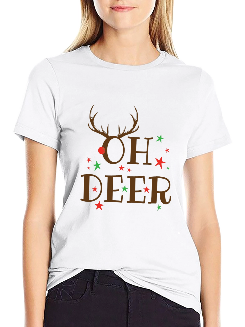 Funny Christmas Graphic T-Shirt - Oh Deer