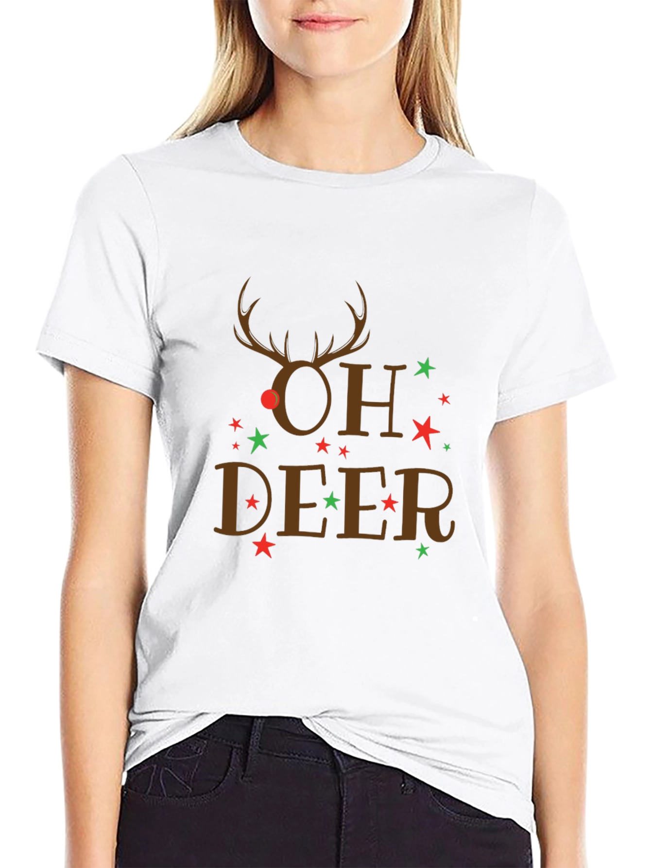 Funny Christmas Graphic T-Shirt - Oh Deer