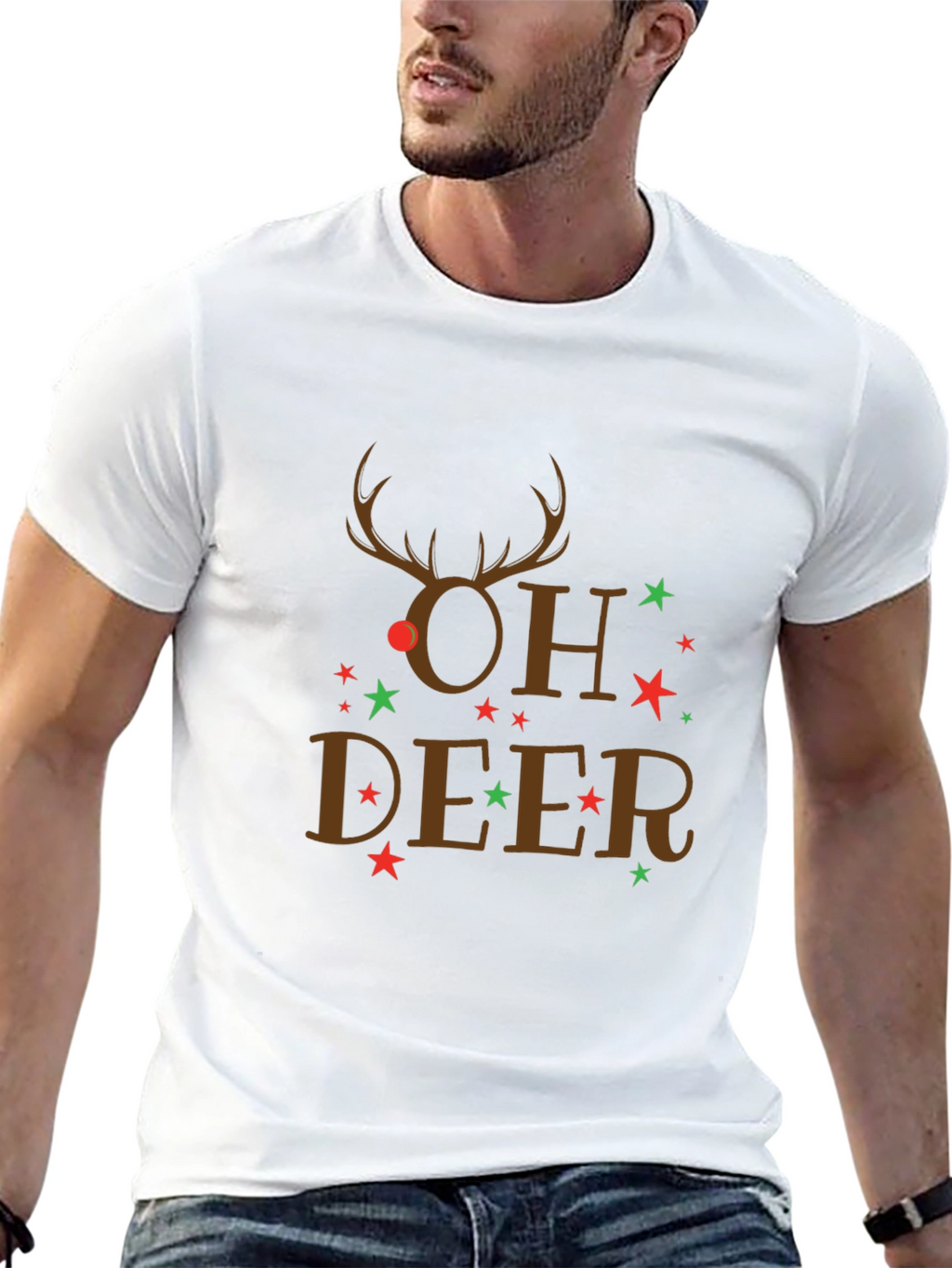 Funny Christmas Graphic T-Shirt - Oh Deer