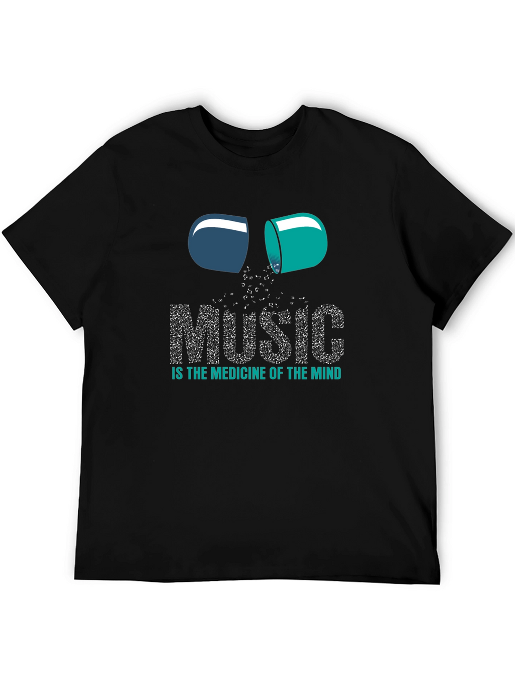 Music is the Medicine Graphic Tee - Black Unisex