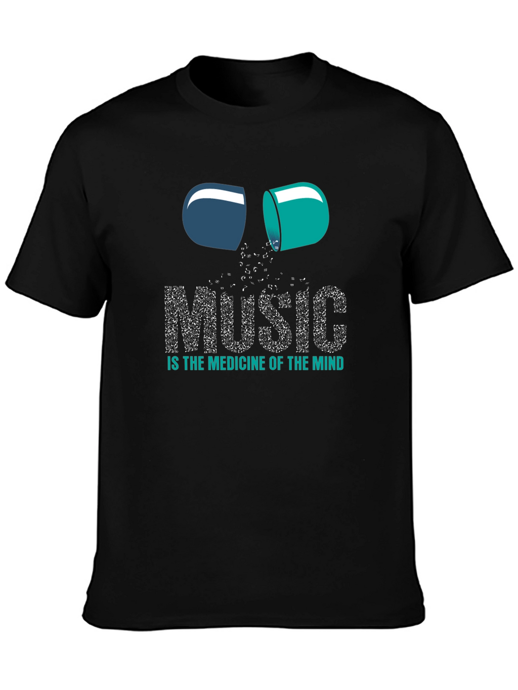 Music is the Medicine Graphic Tee - Black Unisex