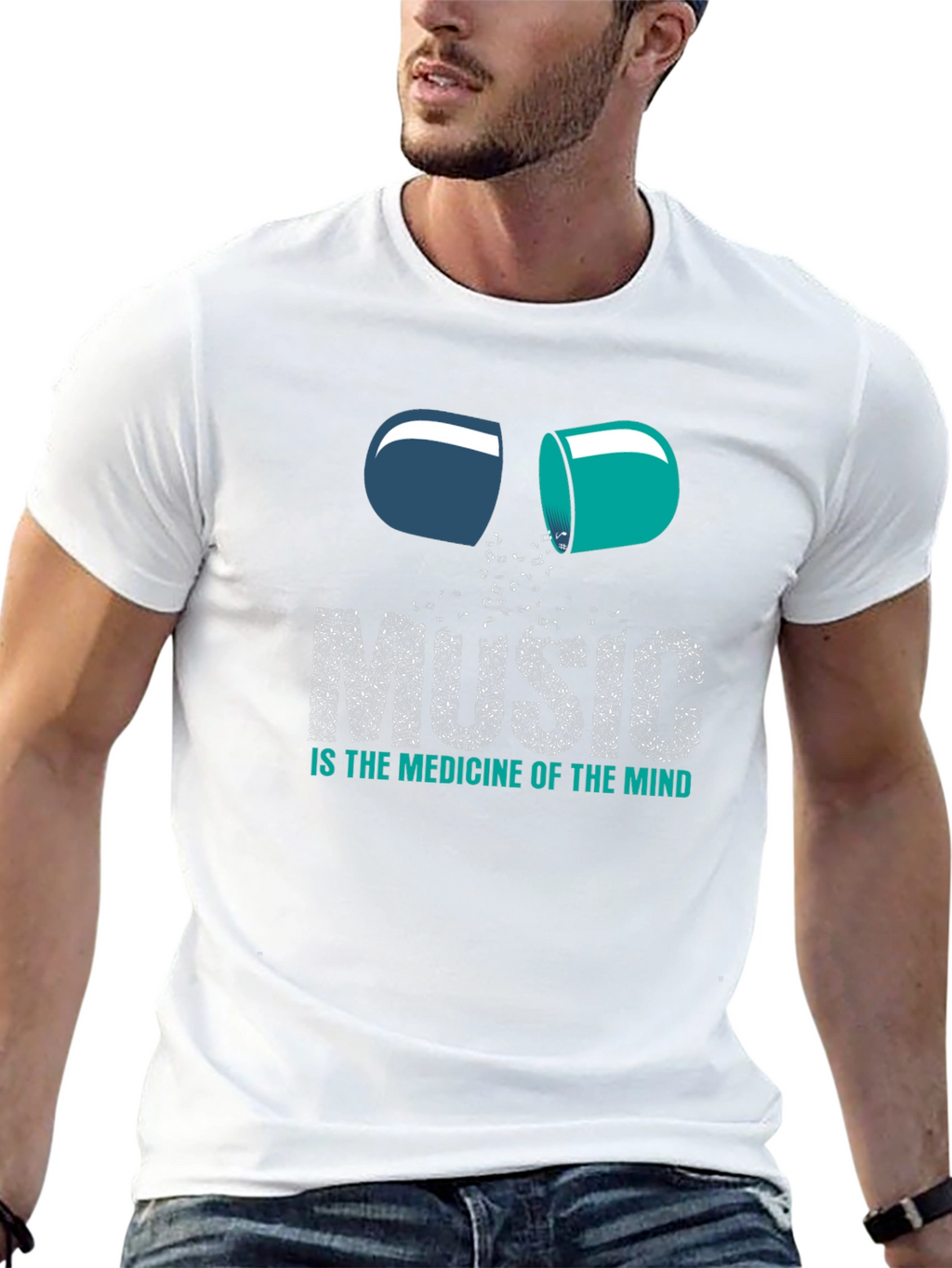 Music is the Medicine Graphic Tee - Black Unisex