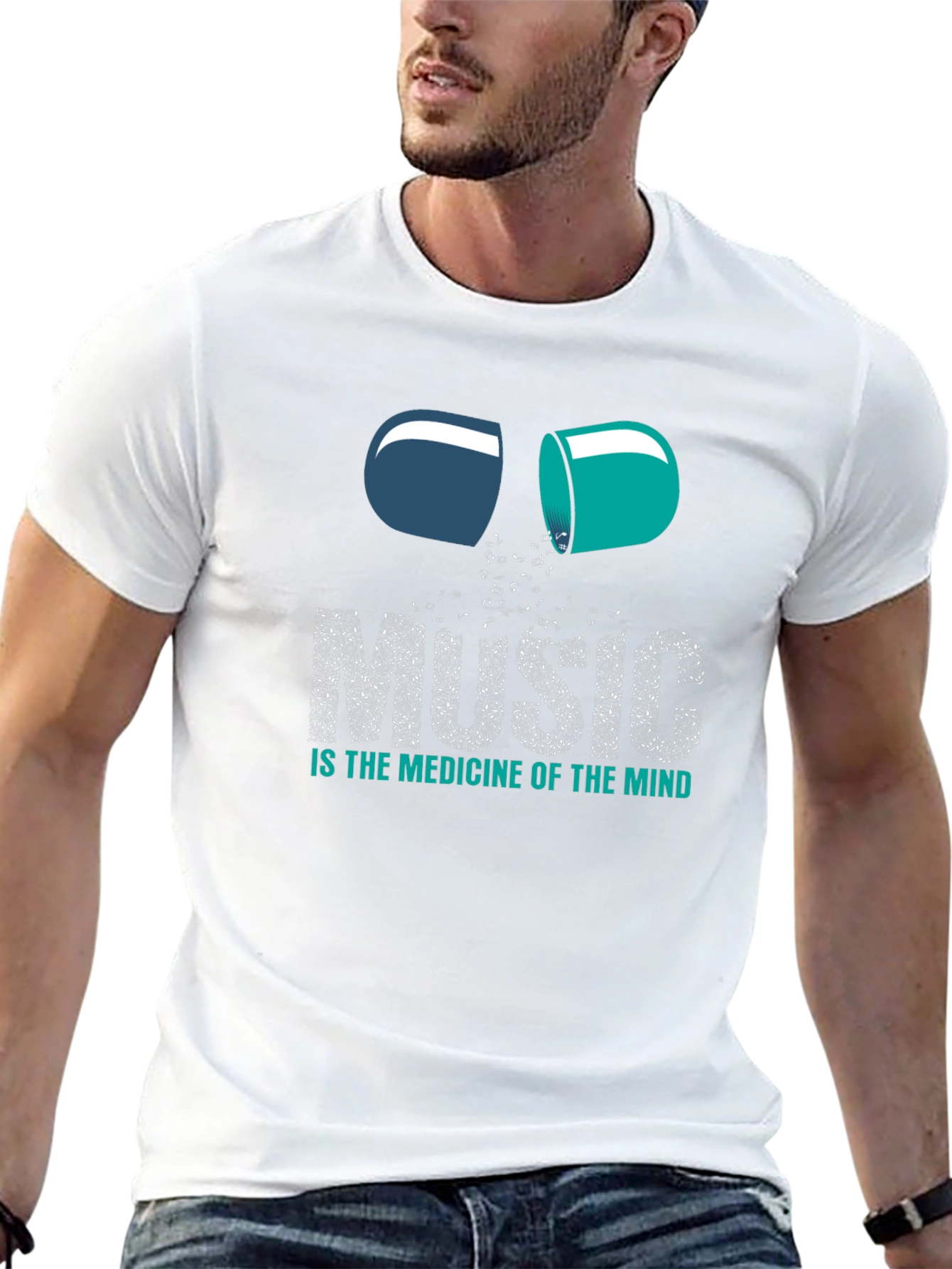 Music is the Medicine Graphic Tee - Black Unisex