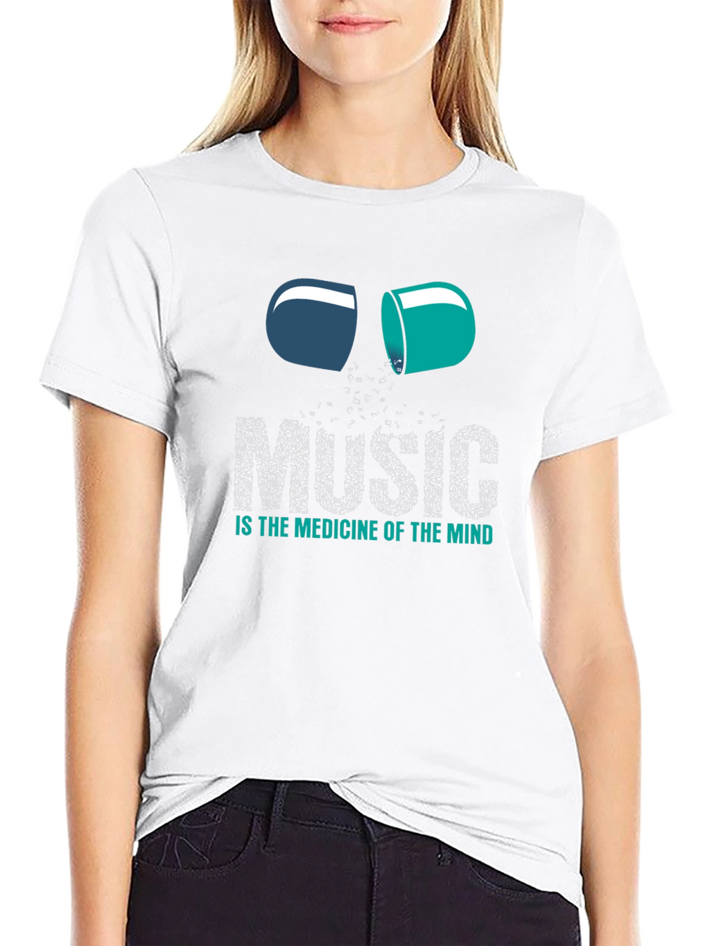 Music is the Medicine Graphic Tee - Black Unisex