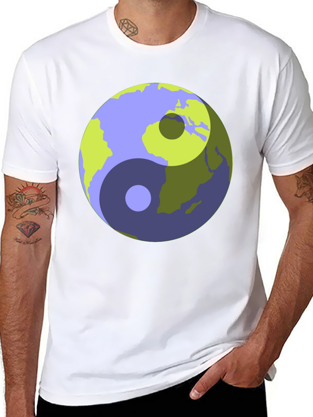 Yin Yang Earth Graphic T-Shirt