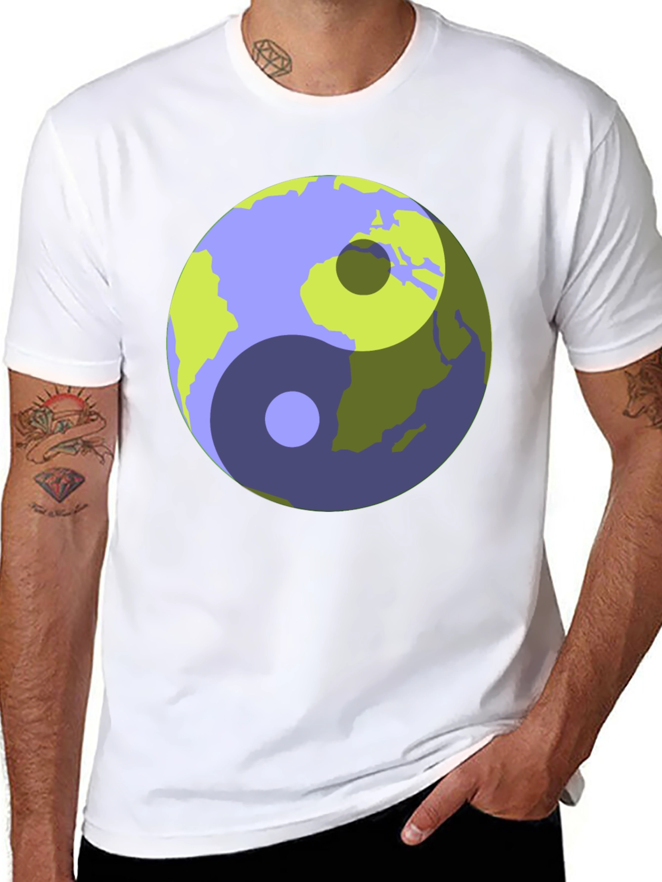 Yin Yang Earth Graphic T-Shirt