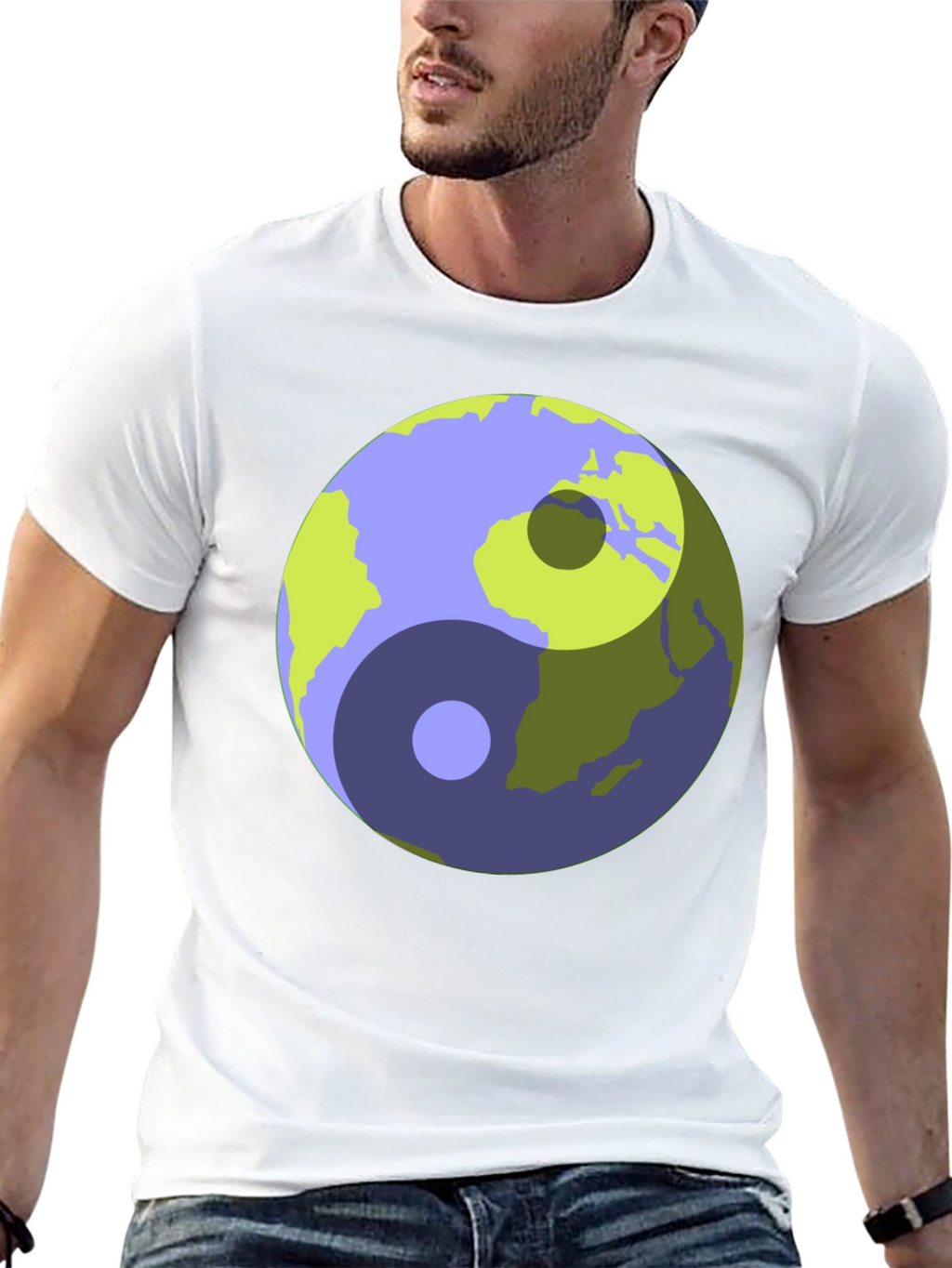 Yin Yang Earth Graphic T-Shirt