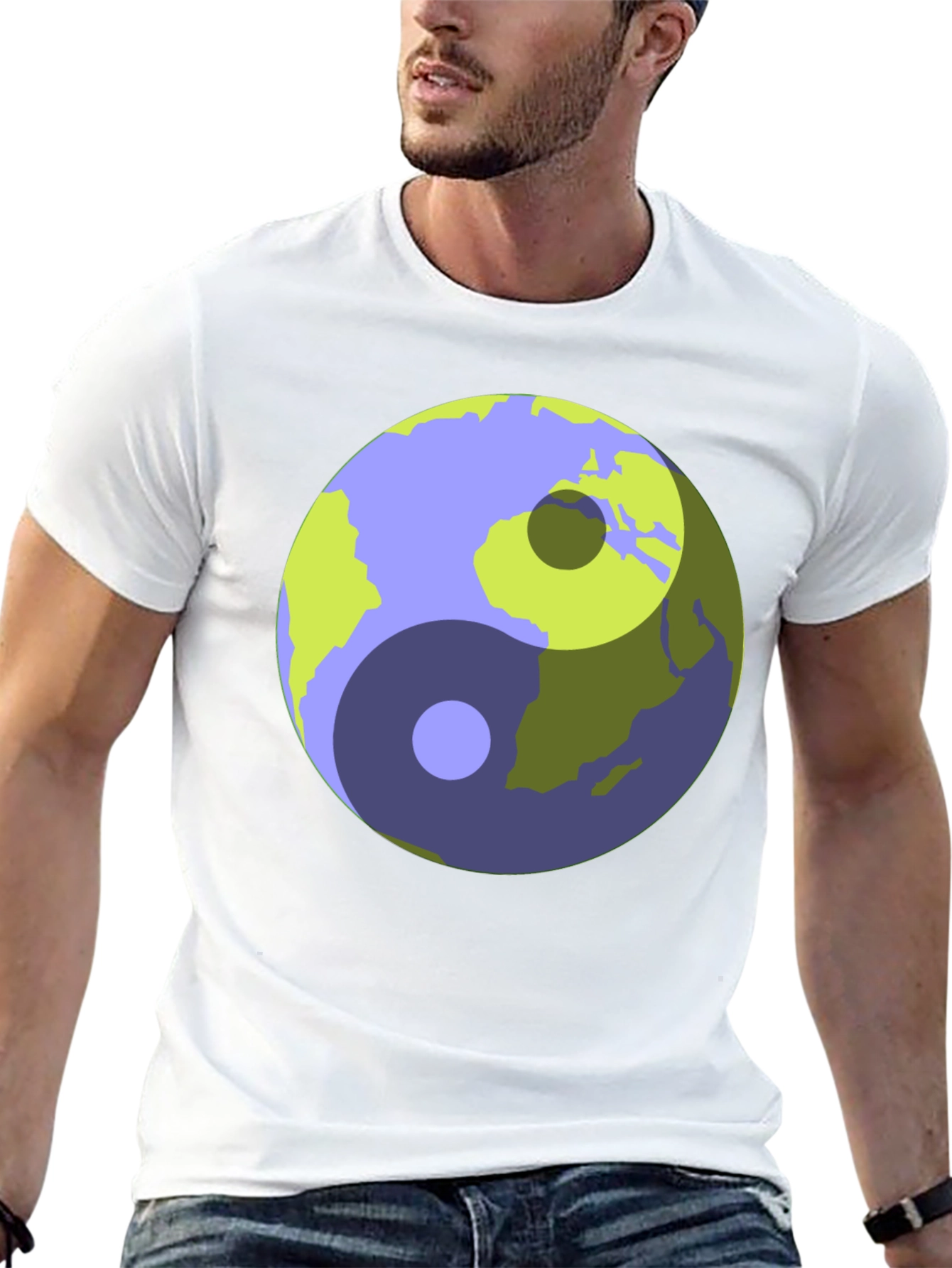 Yin Yang Earth Graphic T-Shirt