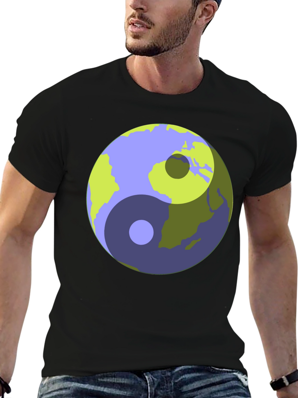 Yin Yang Earth Graphic T-Shirt