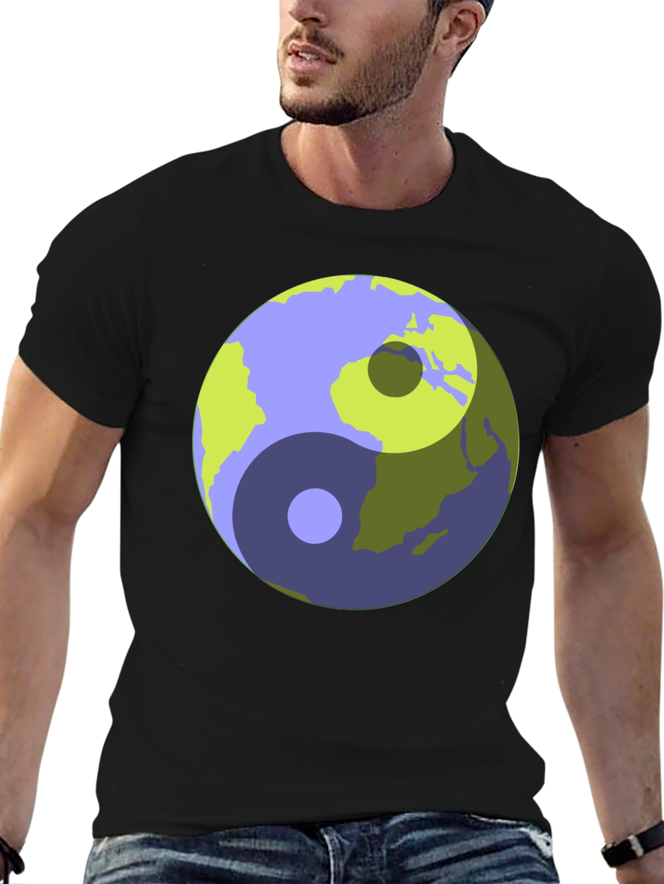 Yin Yang Earth Graphic T-Shirt