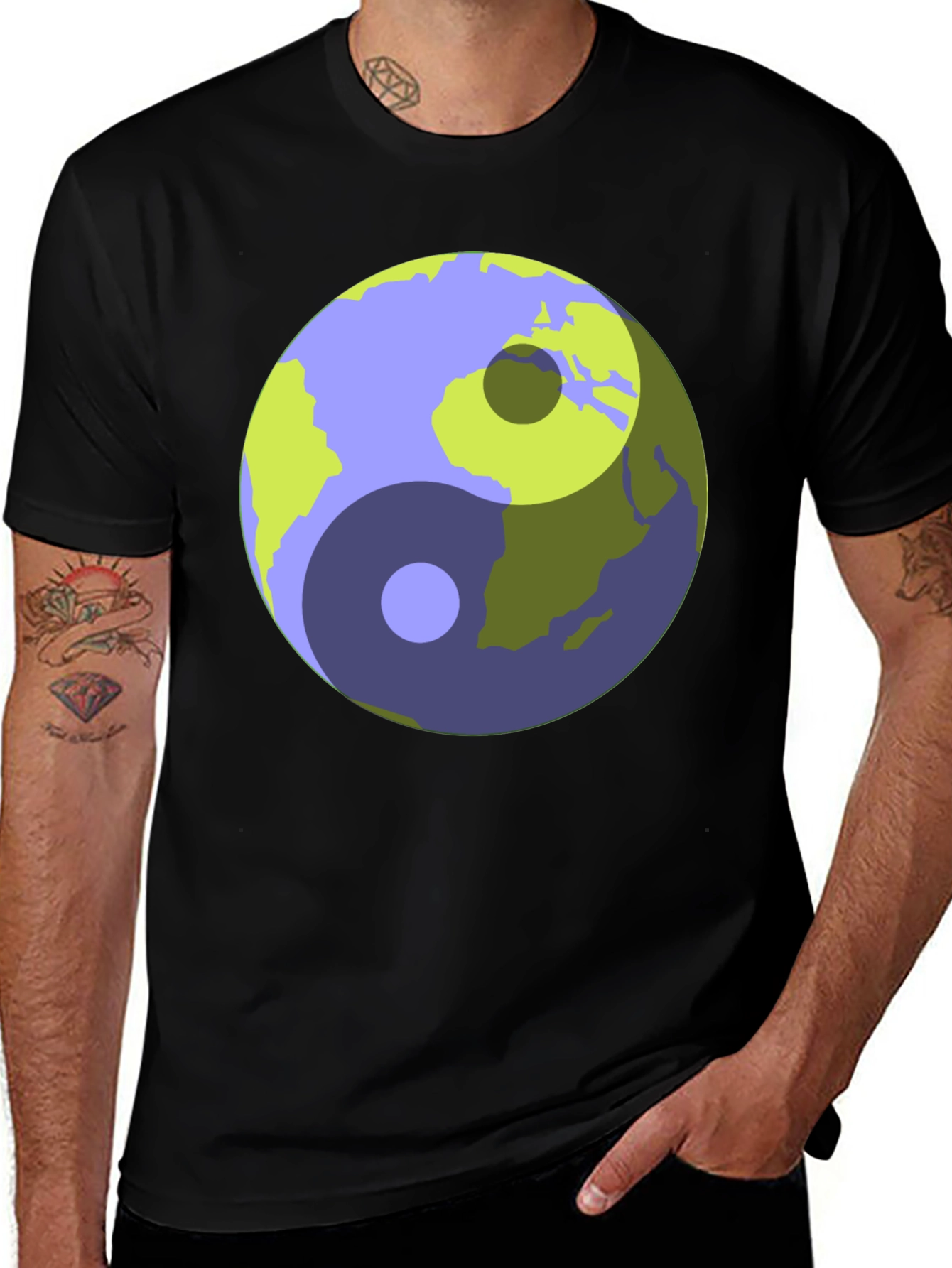 Yin Yang Earth Graphic T-Shirt