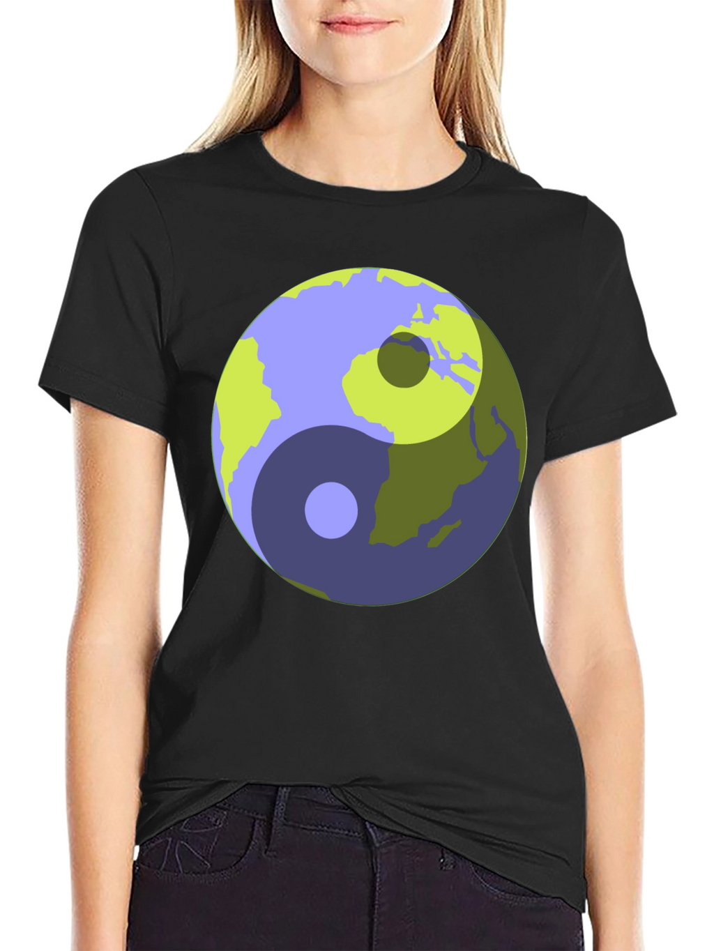 Yin Yang Earth Graphic T-Shirt