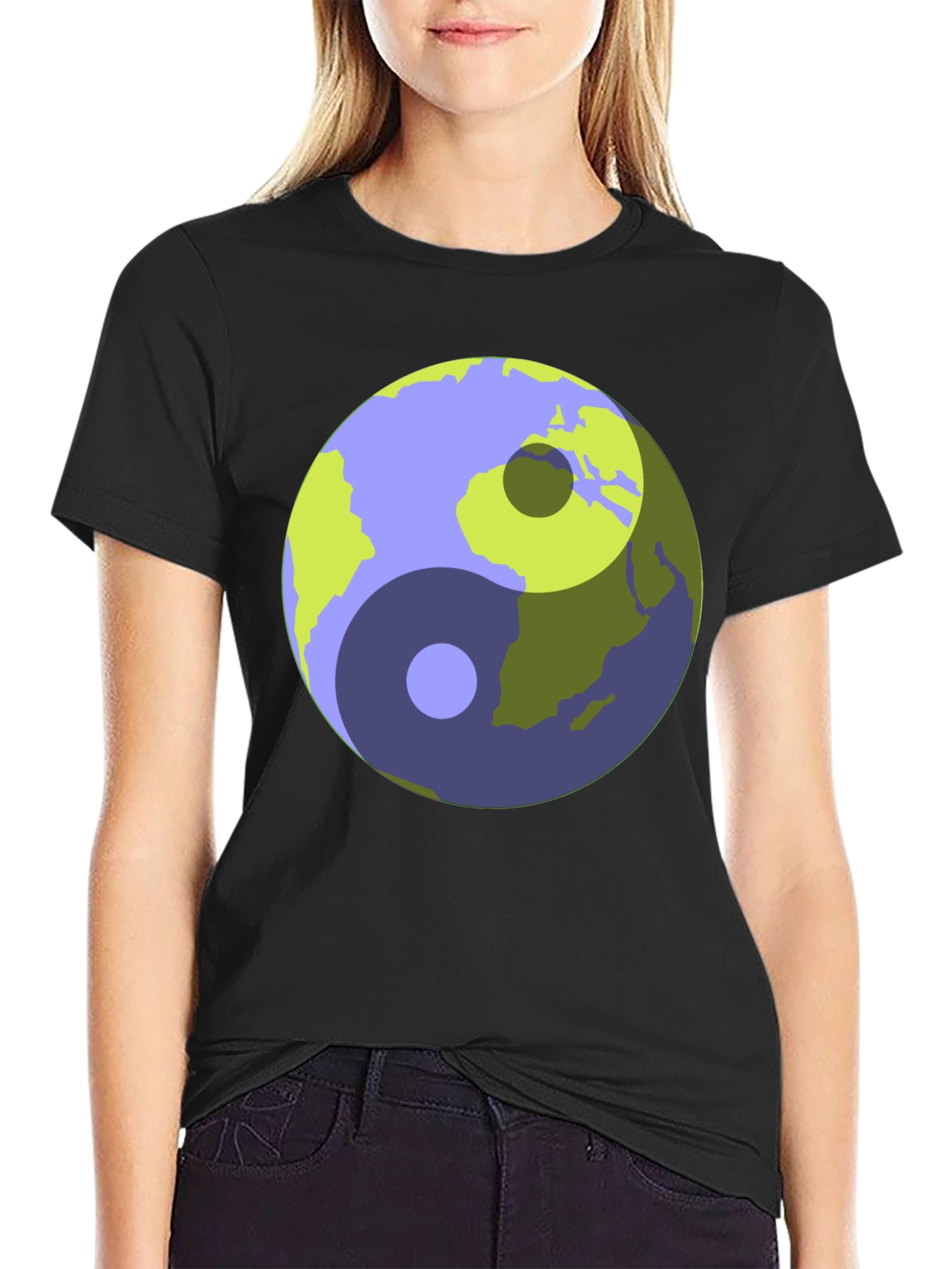 Yin Yang Earth Graphic T-Shirt