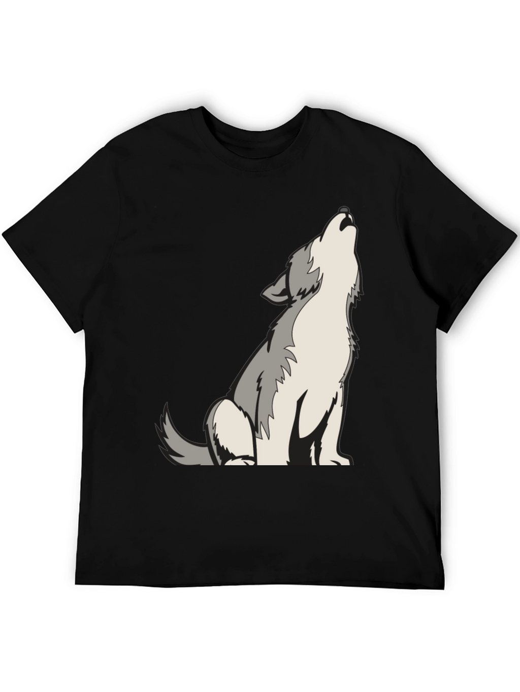 Wolf Howling Graphic Tee - Cool Animal Design