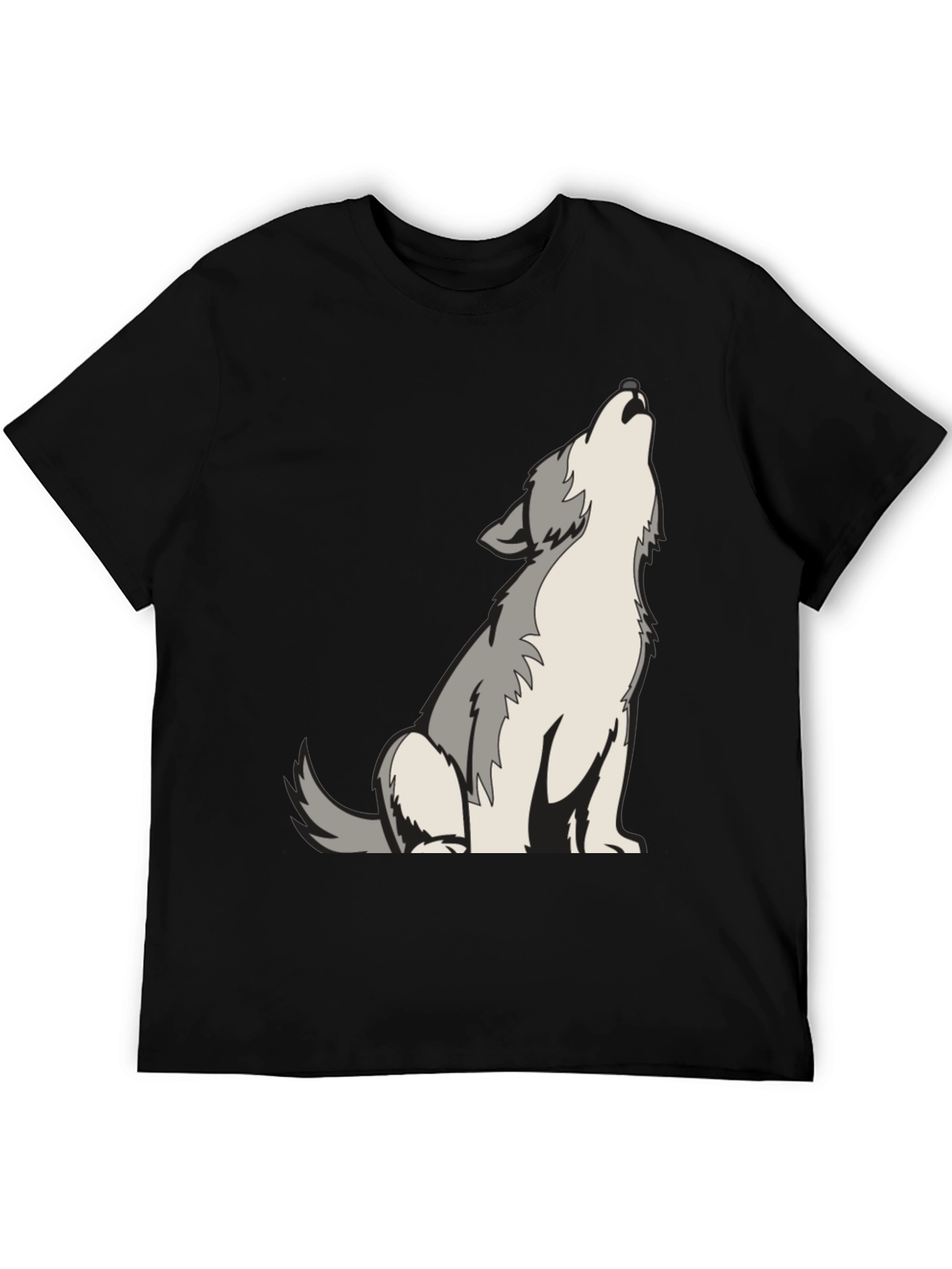 Wolf Howling Graphic Tee - Cool Animal Design