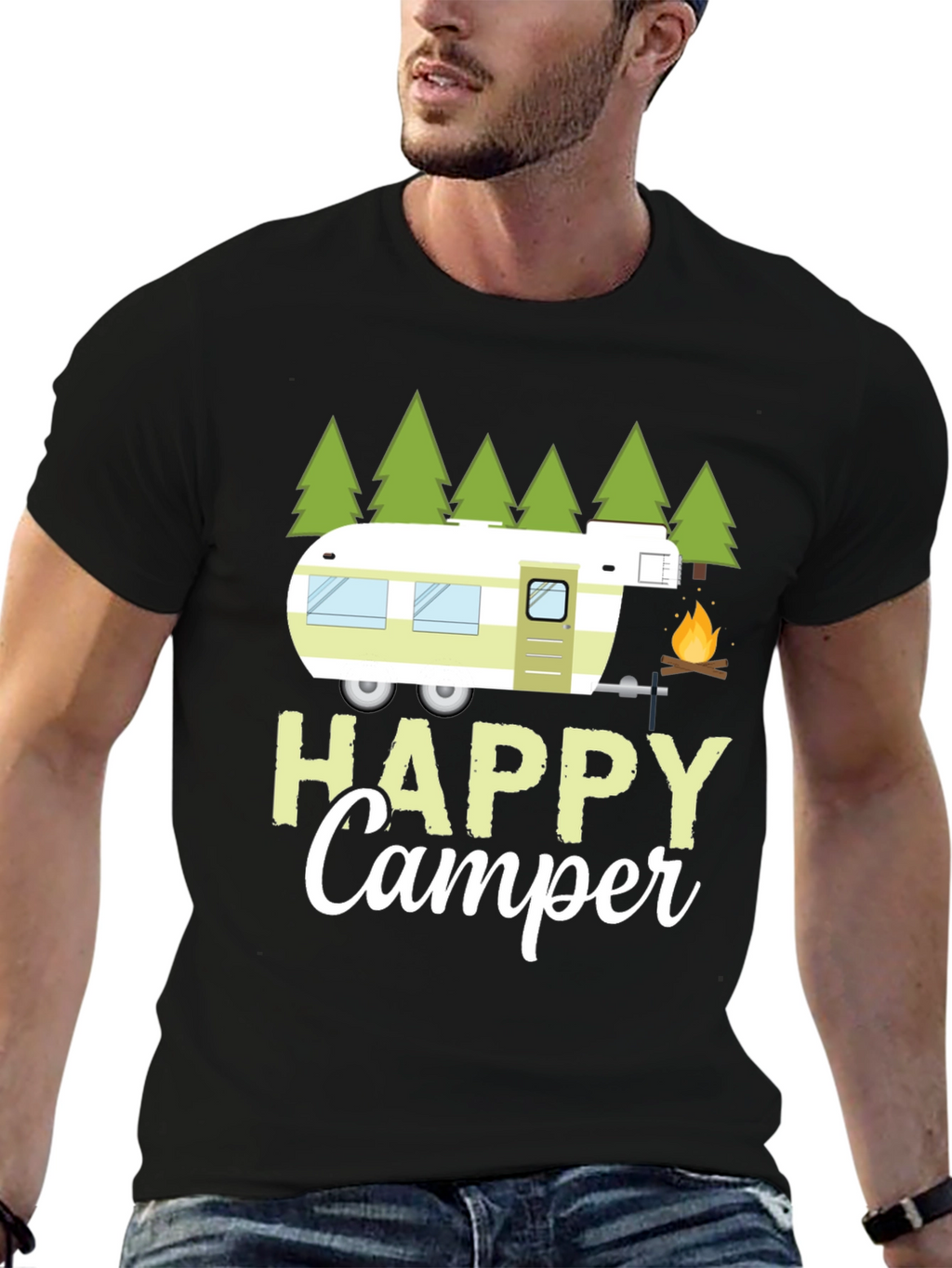 Happy Camper T-Shirt - Camping Adventure Tee