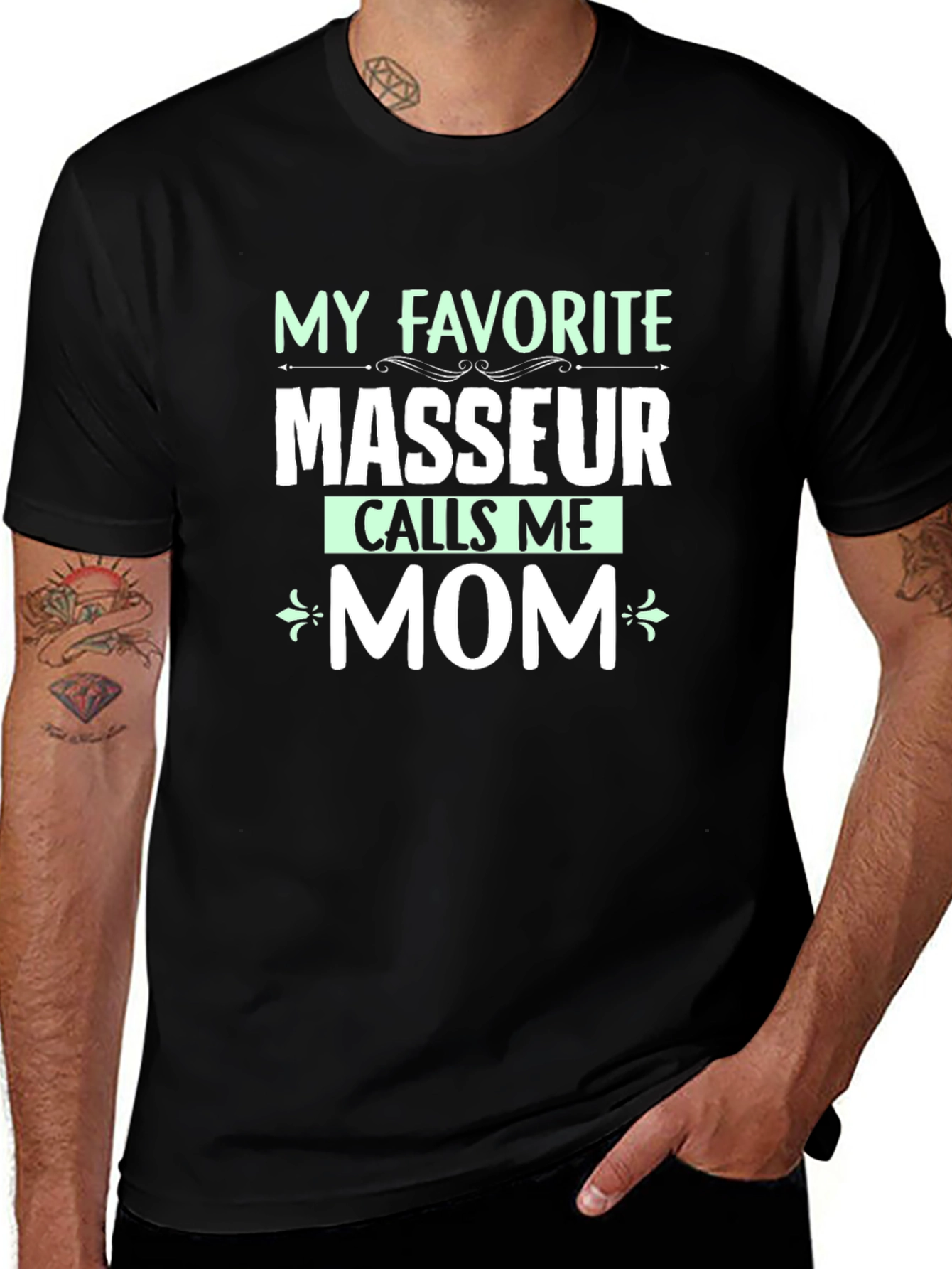 Funny Masseur Mom T-Shirt - Gift for Massage Therapists Mother