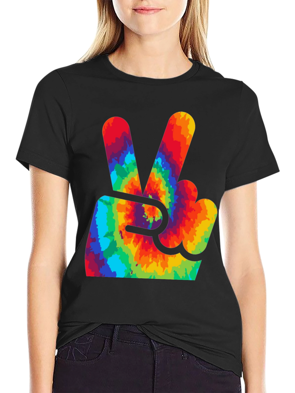 Peace Sign Tie-Dye Graphic Tee