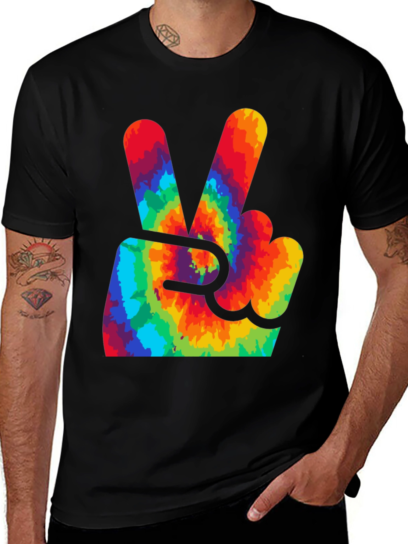 Peace Sign Tie-Dye Graphic Tee