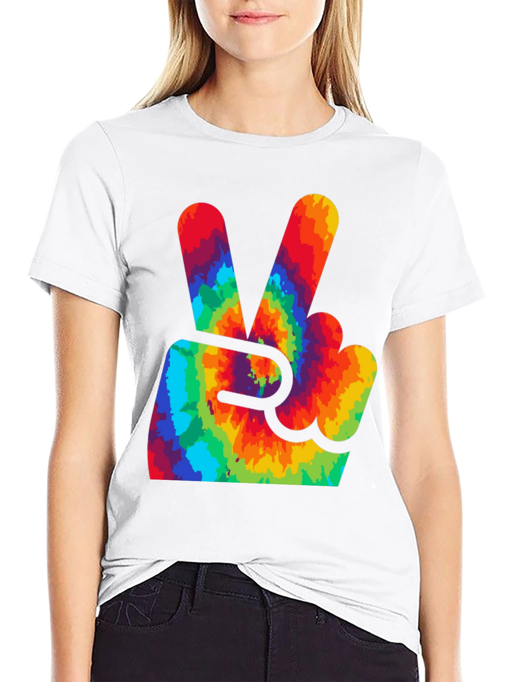 Peace Sign Tie-Dye Graphic Tee