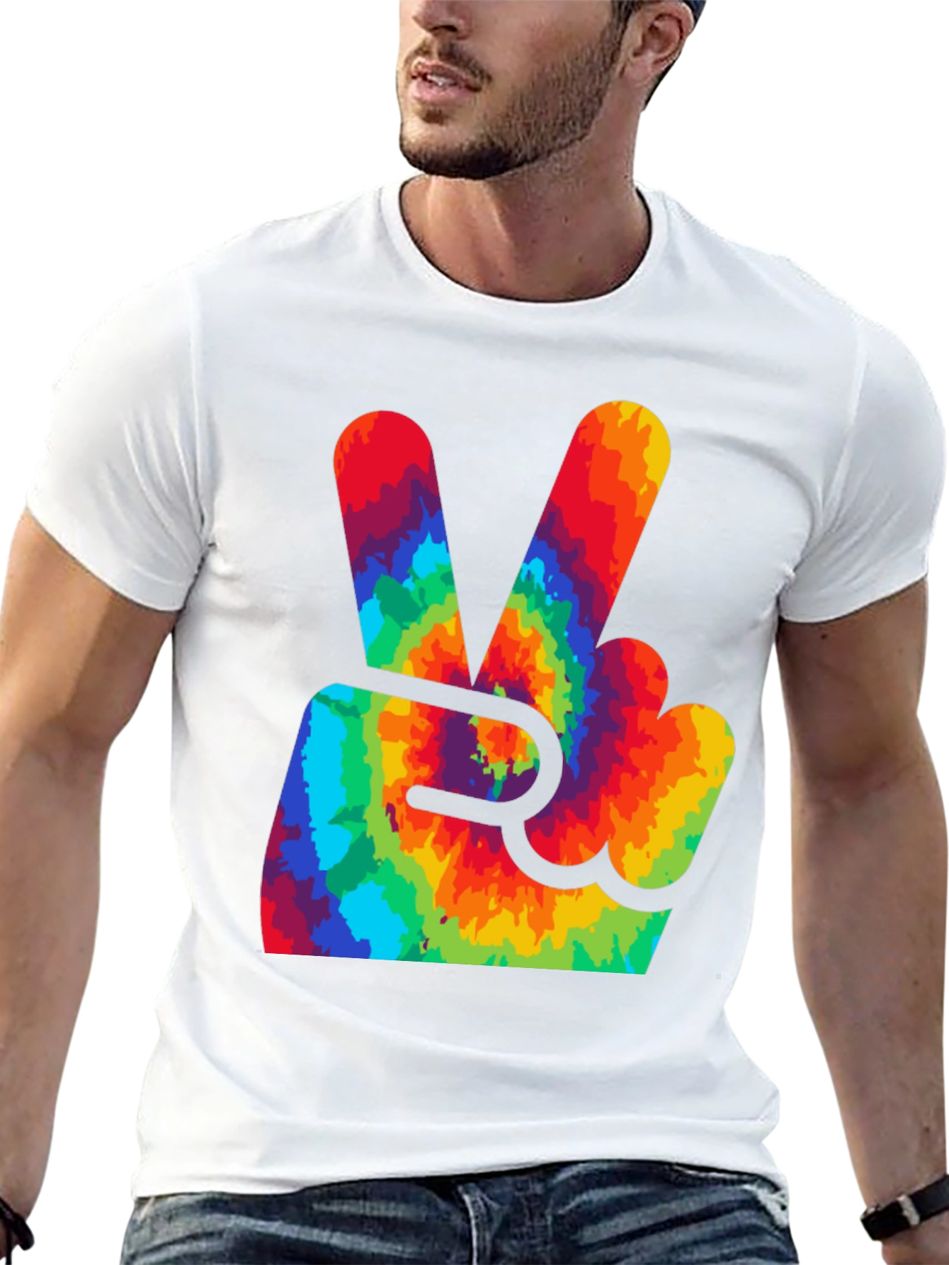Peace Sign Tie-Dye Graphic Tee