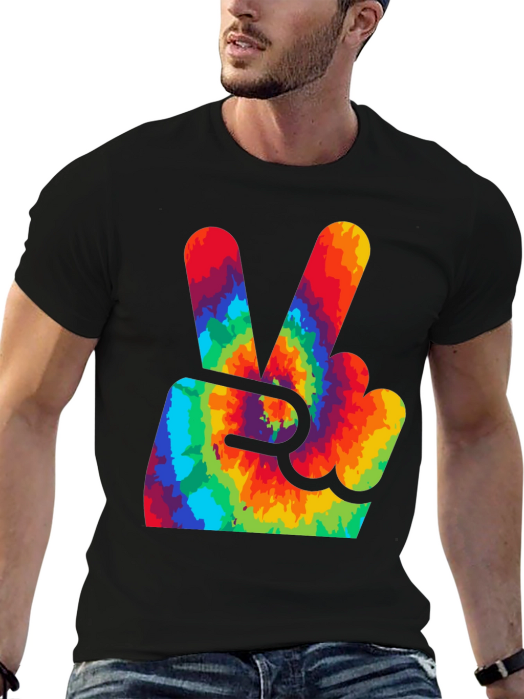 Peace Sign Tie-Dye Graphic Tee