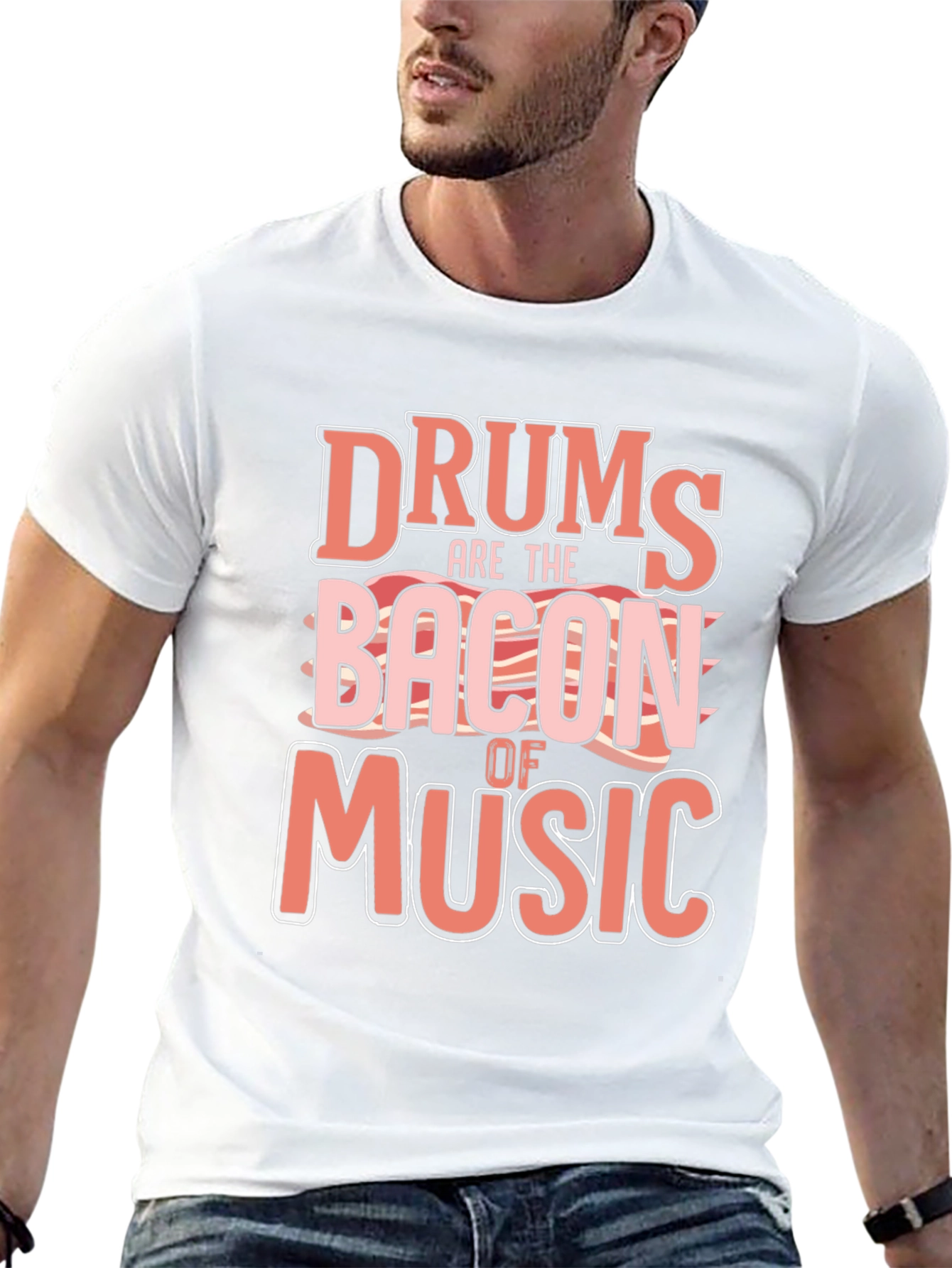 Drums are the Bacon of Music T-Shirt - Funny Drummer Tee
