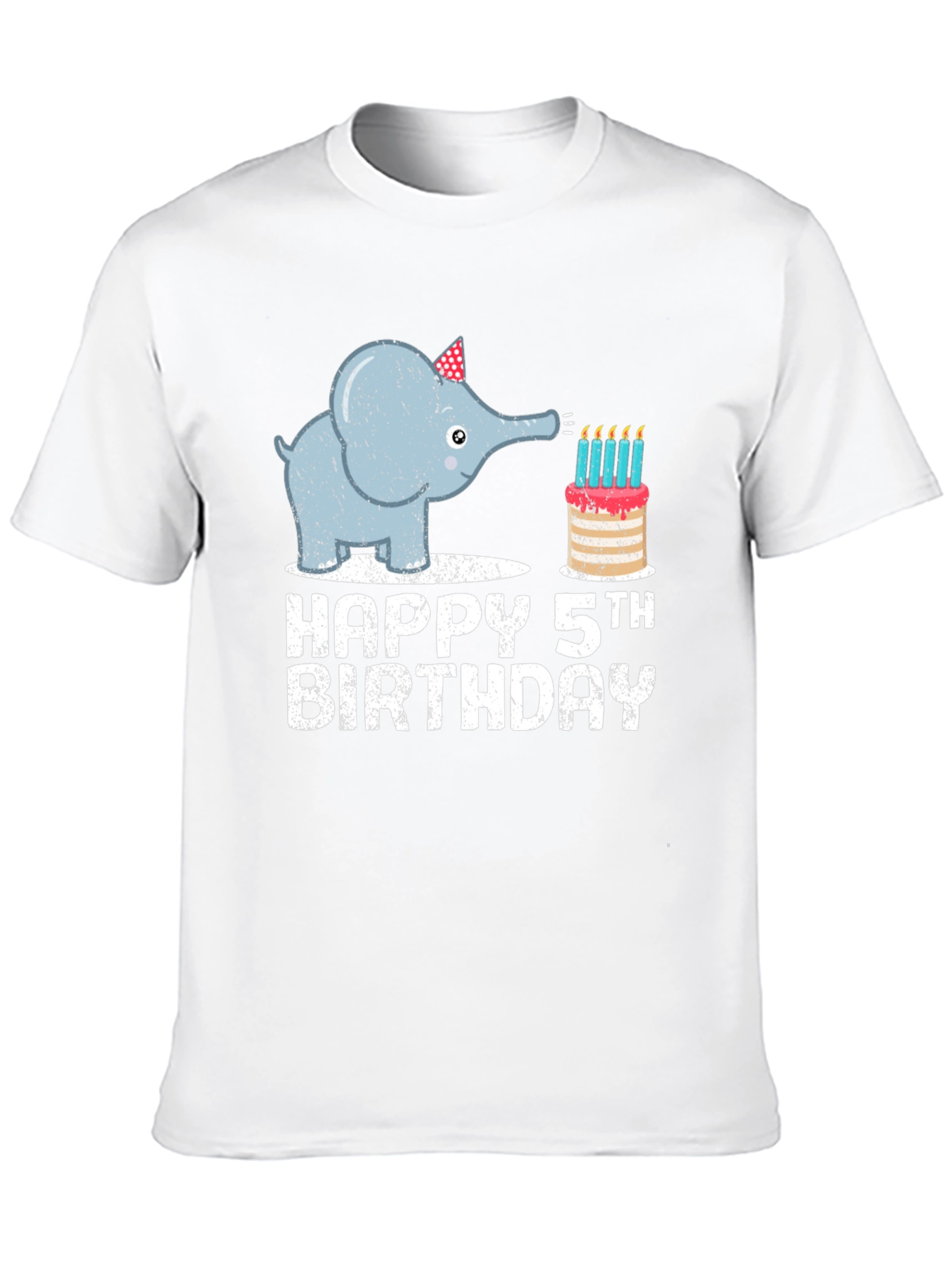 Happy 5th Birthday Elephant T-Shirt