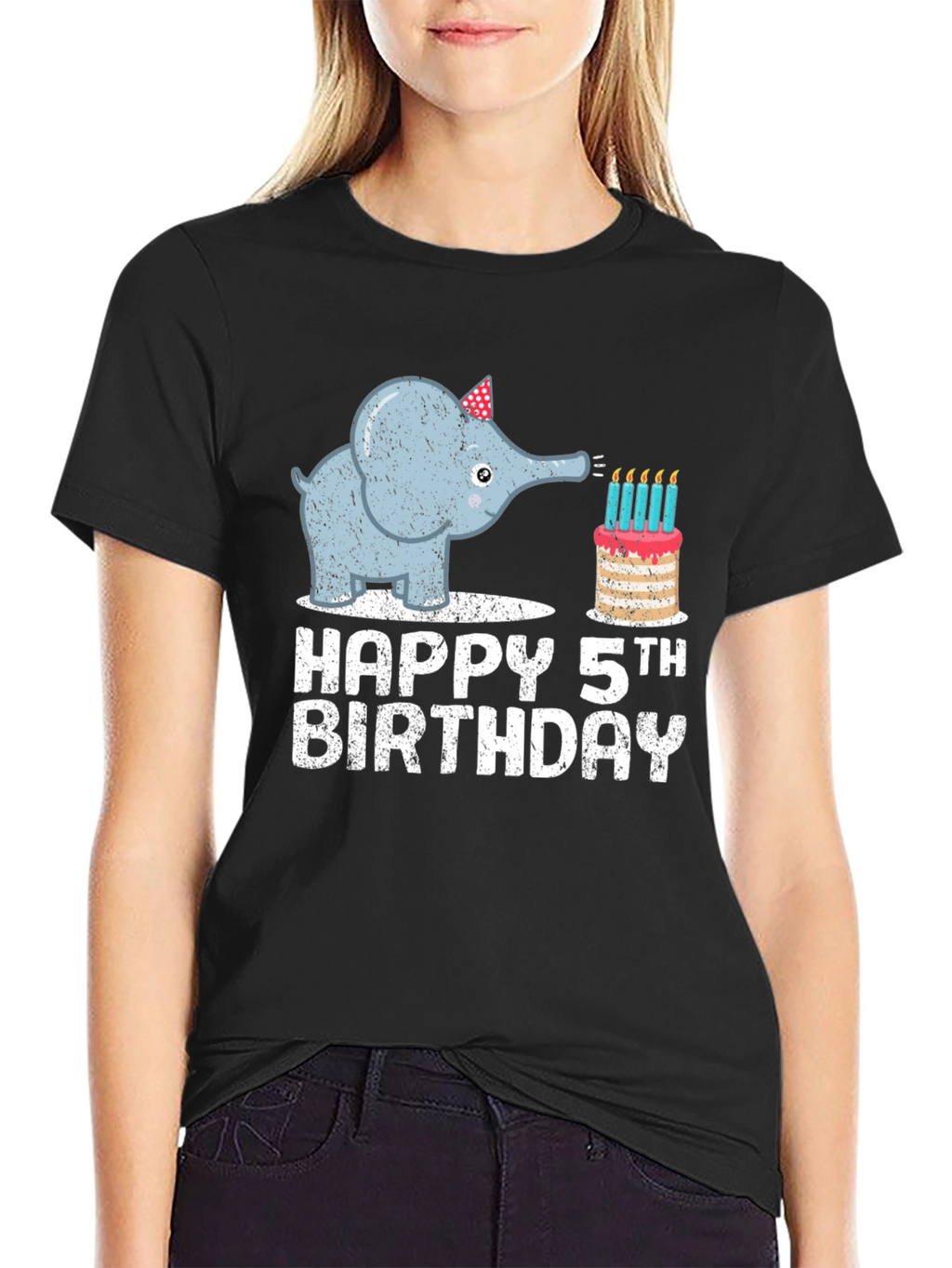 Happy 5th Birthday Elephant T-Shirt