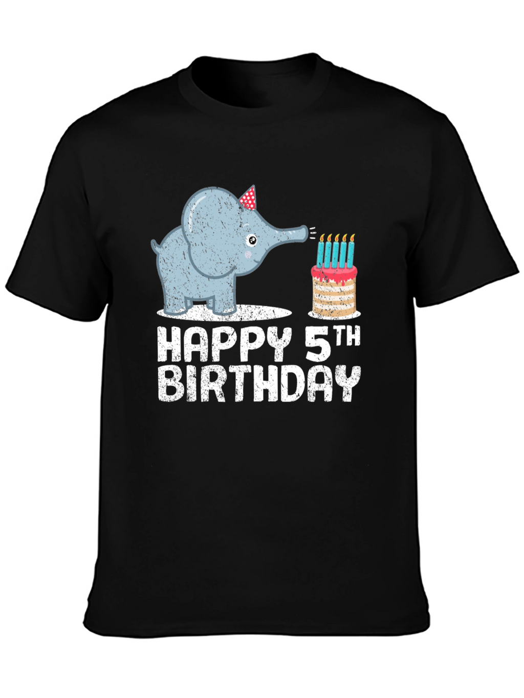 Happy 5th Birthday Elephant T-Shirt