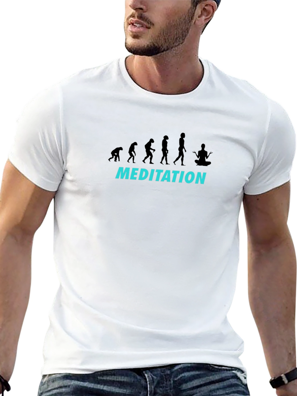 Meditation Evolution Graphic T-Shirt