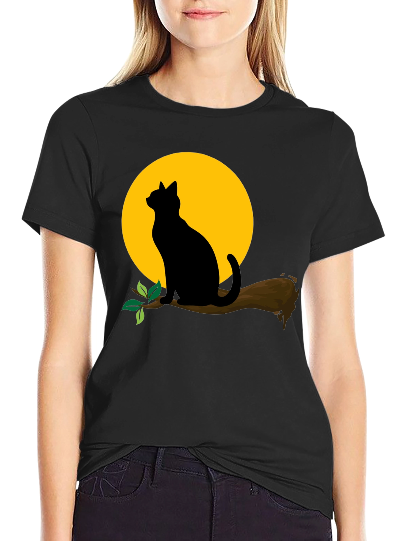 Black Cat Moon T-Shirt