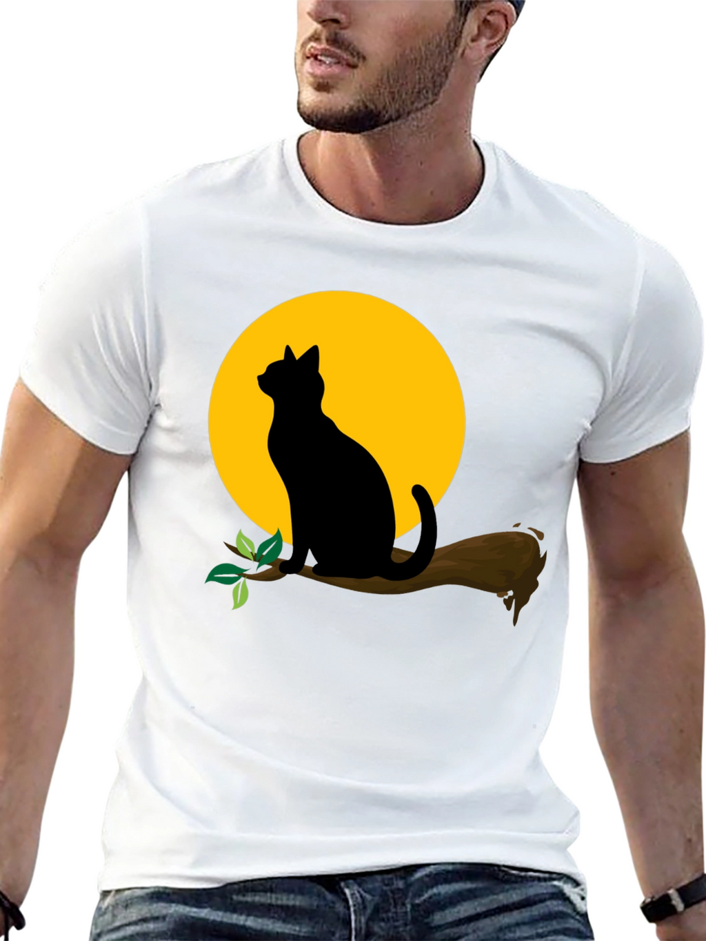 Black Cat Moon T-Shirt