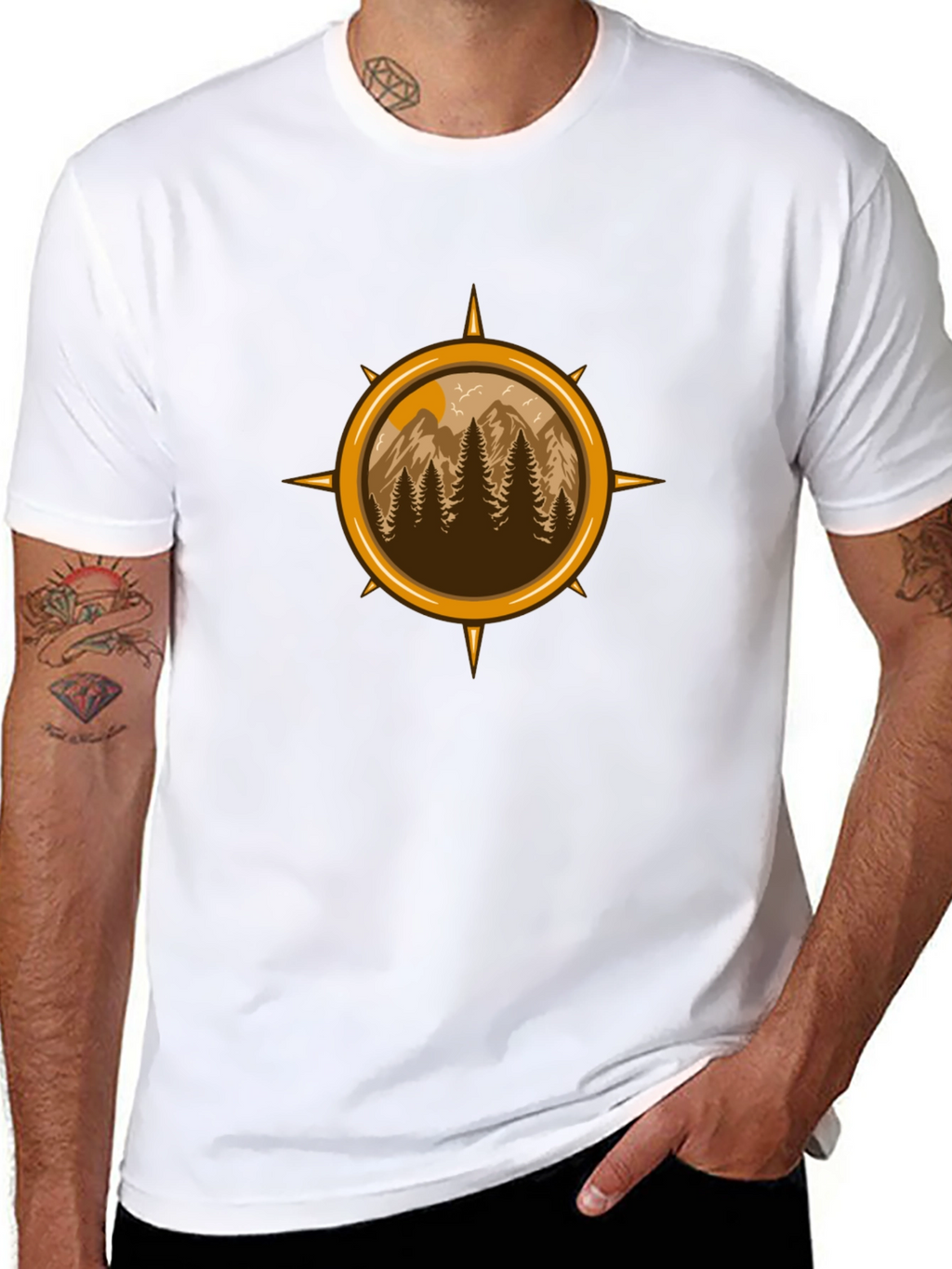 Nature Compass Graphic Tee - Adventure Awaits!